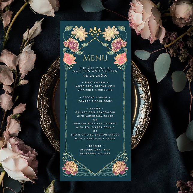 Fantasy Enchanted Floral Garden Wedding  Menu (Creator Uploaded)