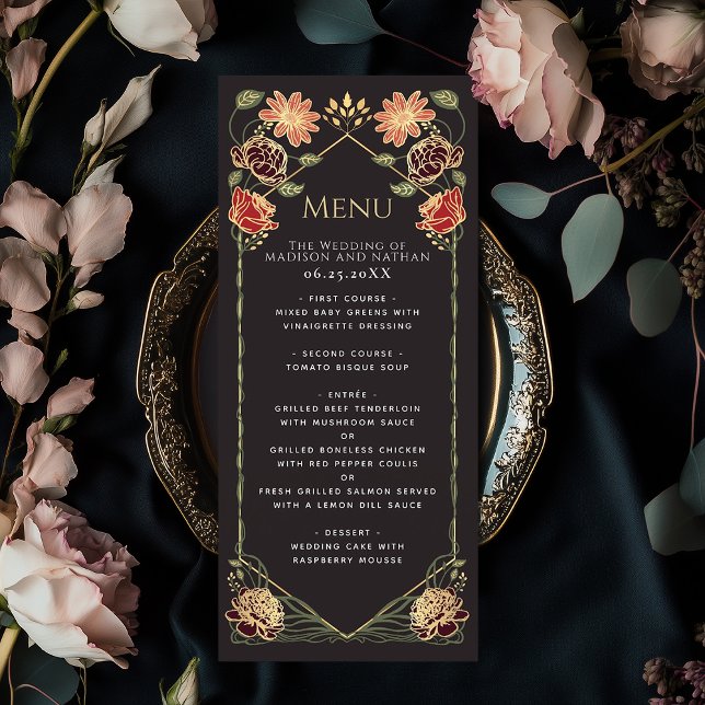 Fantasy Enchanted Floral Garden Wedding  Menu (Creator Uploaded)