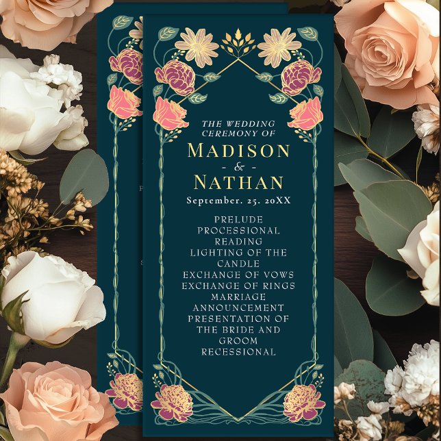 Fantasy Enchanted Floral Garden Wedding Programme (Creator Uploaded)