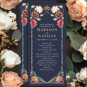 Fantasy Enchanted Floral Garden Wedding Programme