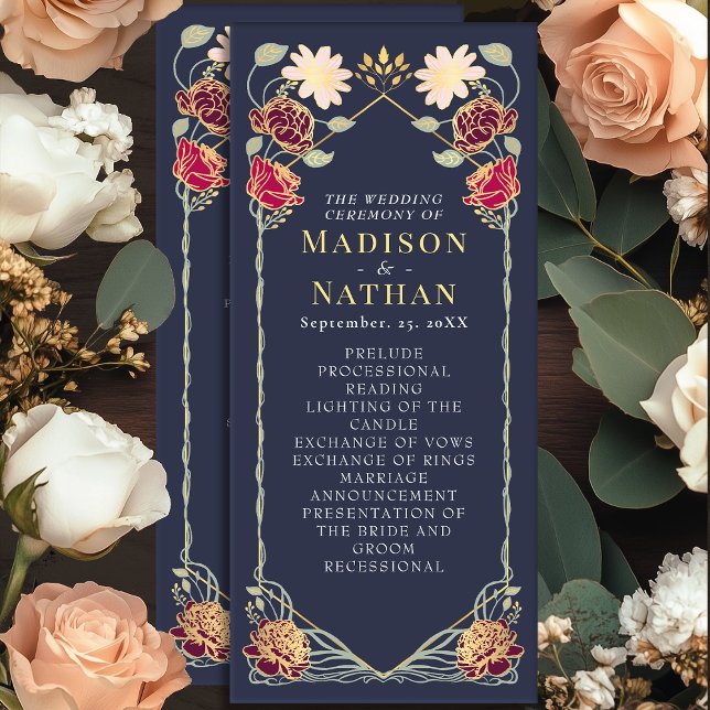 Fantasy Enchanted Floral Garden Wedding Programme (Creator Uploaded)