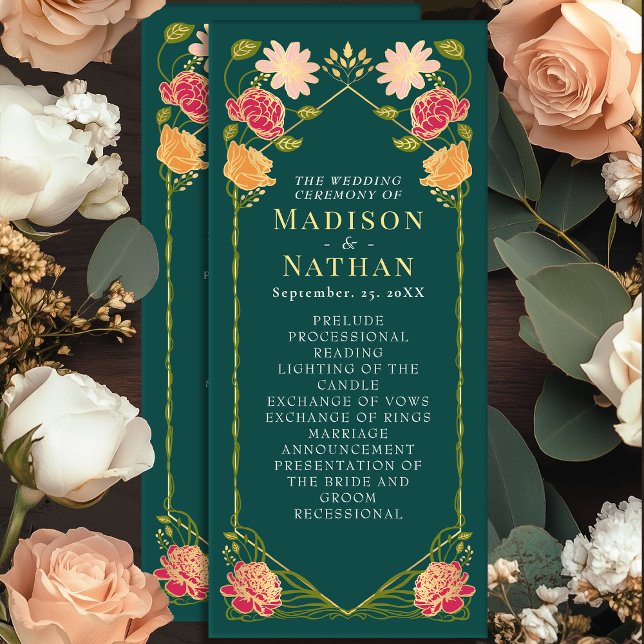 Fantasy Enchanted Floral Garden Wedding Programme (Creator Uploaded)
