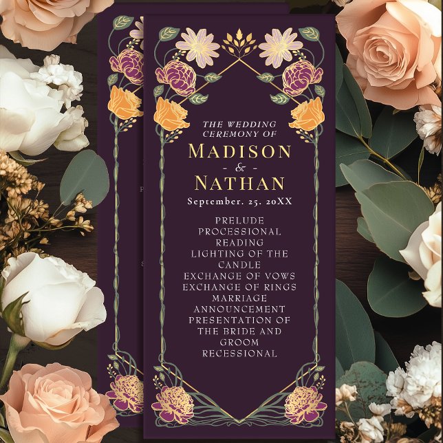 Fantasy Enchanted Floral Garden Wedding Programme (Creator Uploaded)