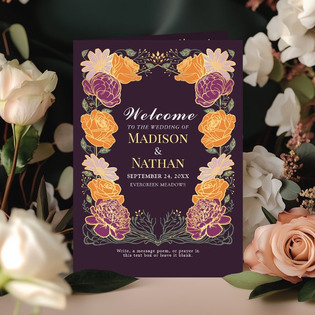 Fantasy Enchanted Floral Garden Wedding Programme (Creator Uploaded)