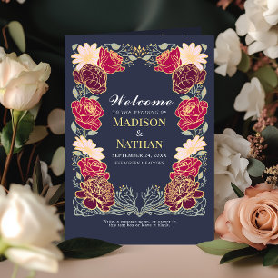 Fantasy Enchanted Floral Garden Wedding Programme
