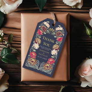 Fantasy Enchanted Floral Garden Wedding Thank You  Gift Tags