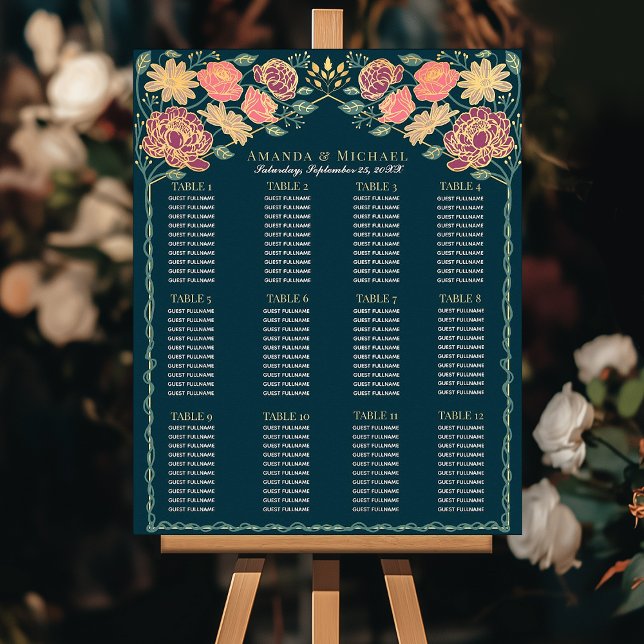 Fantasy Enchanted Floral Wedding Seating Chart (Creator Uploaded)