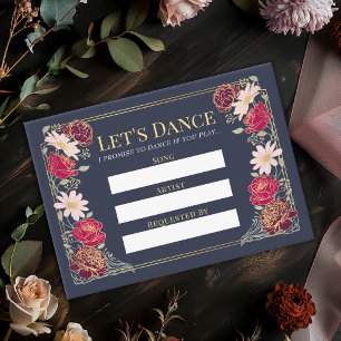 Fantasy Enchanted Garden Wedding Song Request Enclosure Card