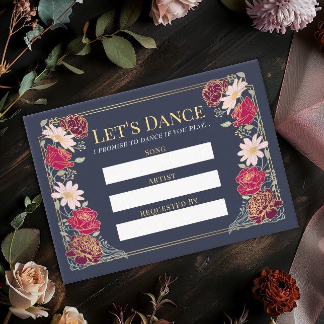 Fantasy Enchanted Garden Wedding Song Request Enclosure Card (Creator Uploaded)