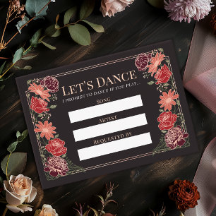 Fantasy Enchanted Garden Wedding Song Request Enclosure Card