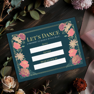 Fantasy Enchanted Garden Wedding Song Request Enclosure Card