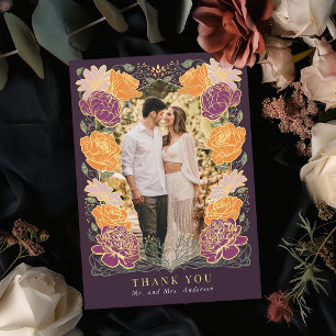 Fantasy Enchanted Garden Wedding Thank You Card