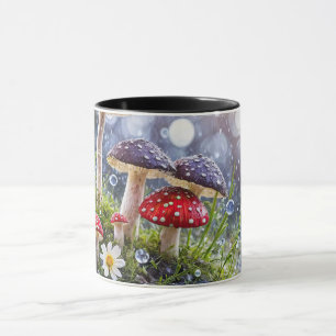 Fantasy Enchanting Mushrooms Toadstool Colorful Mug