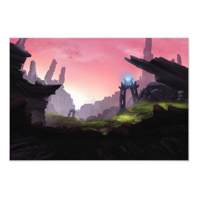 Fantasy epic valley print. photo print (Front)