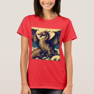 Fantasy European Dragon - Woodcut 1 T-Shirt