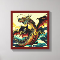 Fantasy European Dragon - Woodcut 2
