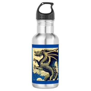 Fantasy European Dragon - Woodcut 3 532 Ml Water Bottle