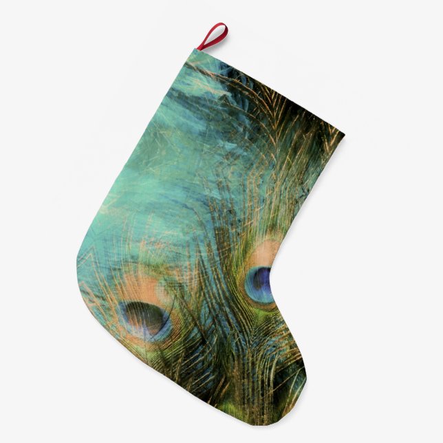 Fantasy Eyes Large Christmas Stocking (Front (Hanging))