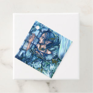 Fantasy Fairy Anime Girl Victorian Blue Favour Tags