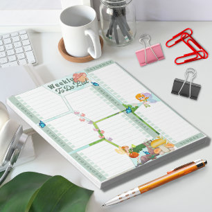 Fantasy Fairy Butterfly Mushroom with Green Themed Notepad