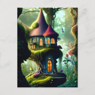 Fantasy Fairy House Postcard