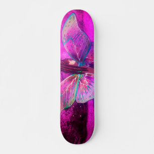 Fantasy fairy in the river in purple forest skateboard