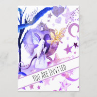 *~* Fantasy Fairy Sky Moon Baby Shower Invitation
