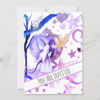 *~* Fantasy Fairy Sky Moon BIRTHDAY Invitation