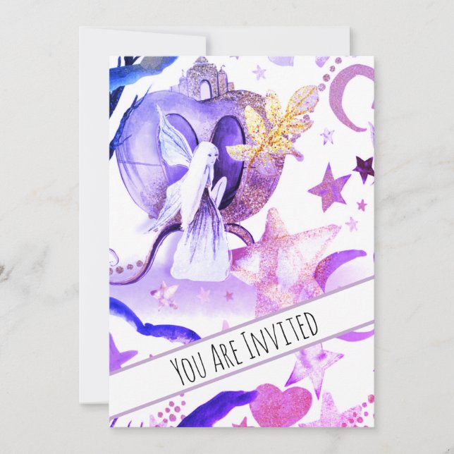 *~* Fantasy Fairy Tale Sky  Baby Shower Invitation (Front)