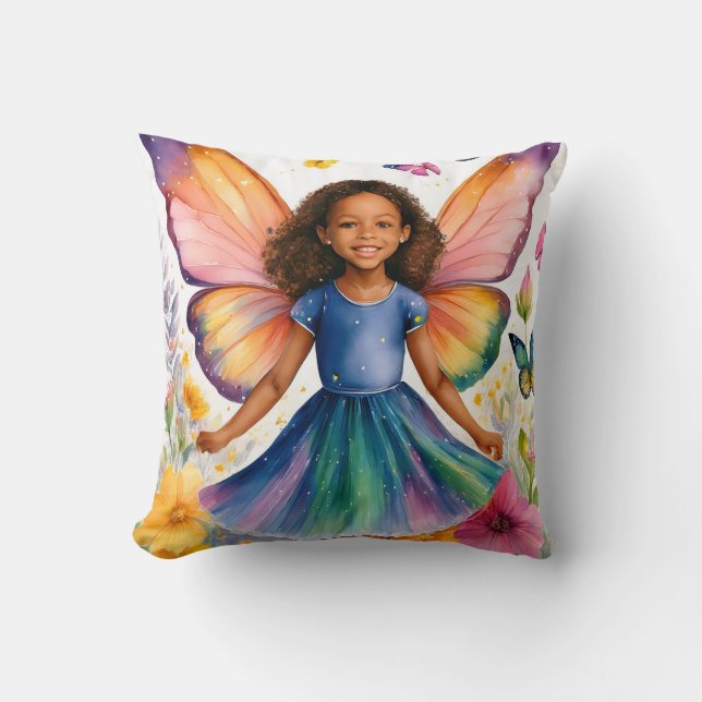Fantasy Fairy Throw Pillow (Front)