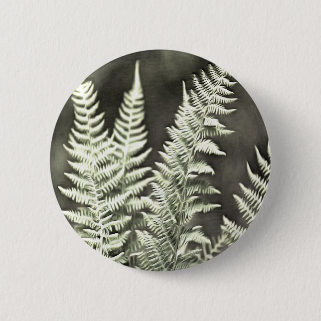 Fantasy Feather Like Fern 6 Cm Round Badge (Front)