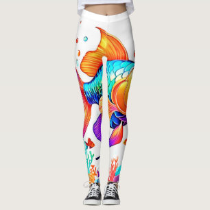 Fantasy Fish Scene Design Leggings