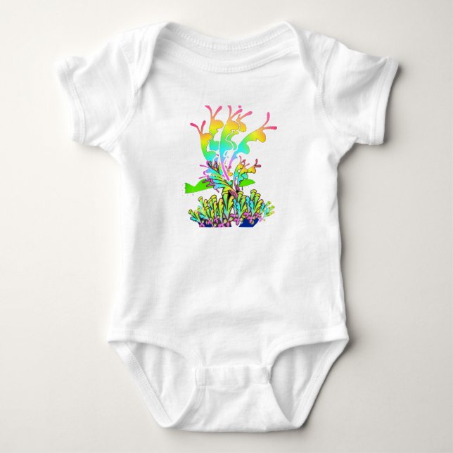Fantasy Floral  Baby Bodysuit (Front)
