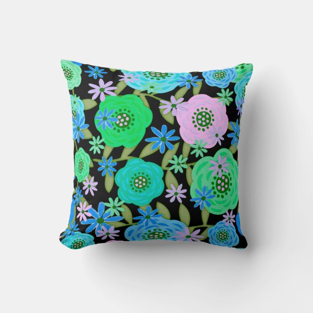 Fantasy Floral Design Cushion (Front)