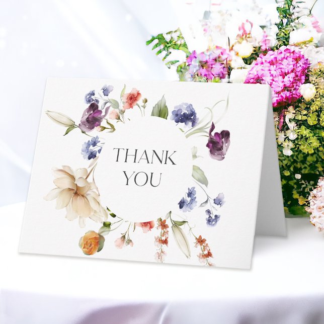 Fantasy Floral Elegant Thank You Card (Creator Uploaded)