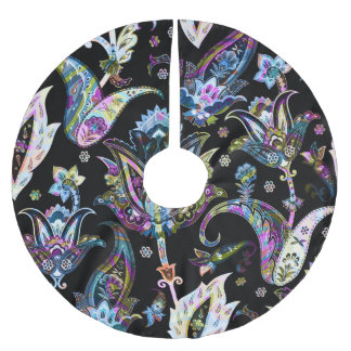 Fantasy Floral Paisley: Seamless Ornament Brushed Polyester Tree Skirt