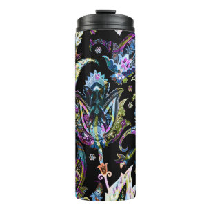 Fantasy Floral Paisley: Seamless Ornament Thermal Tumbler