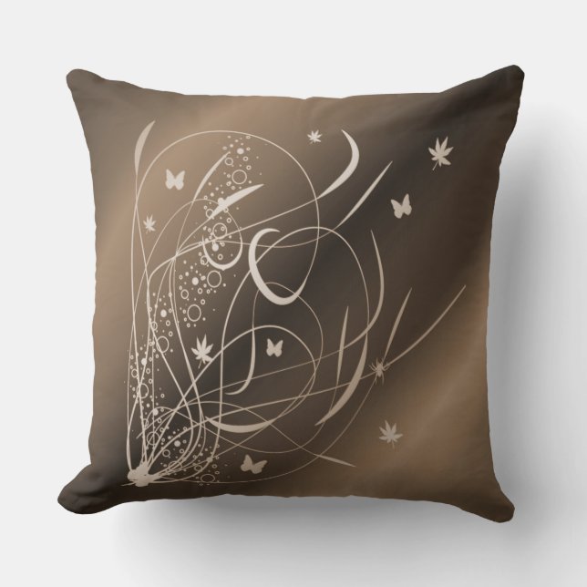 fantasy floral pattern cushion (Front)