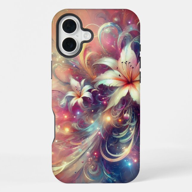 Fantasy floral pattern iPhone case (Back)