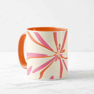 Fantasy Floral - Pink, Orange and Cream  Mug