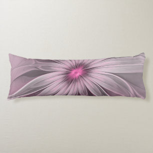 Fantasy Flower Abstract Plum Floral Fractal Art Body Cushion