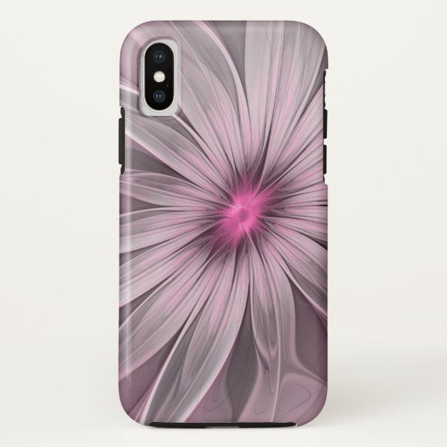 Fantasy Flower Abstract Plum Floral Fractal Art Case-Mate iPhone Case (Back)