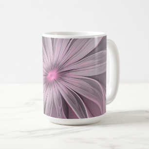 Fantasy Flower Abstract Plum Floral Fractal Art Coffee Mug