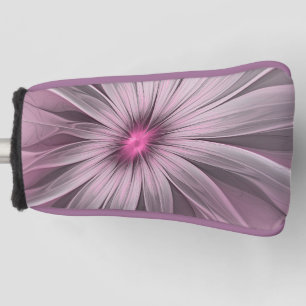 Fantasy Flower Abstract Plum Floral Fractal Art Golf Head Cover