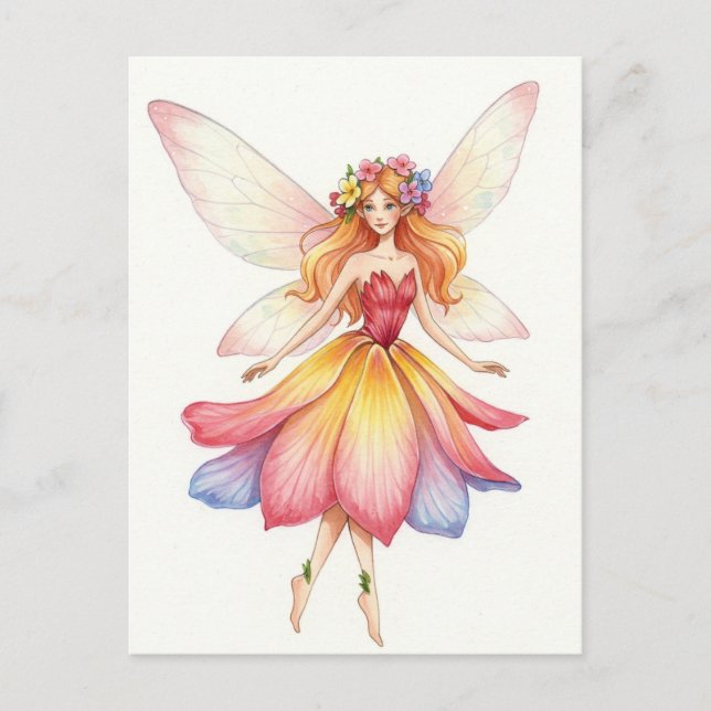 Fantasy, Flower Fairy, Elf, Fairy tale Postcard (Front)