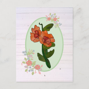 Fantasy flower postcard