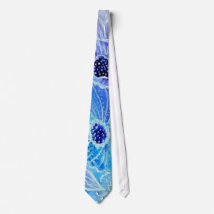 Fantasy Flowers Art Tie