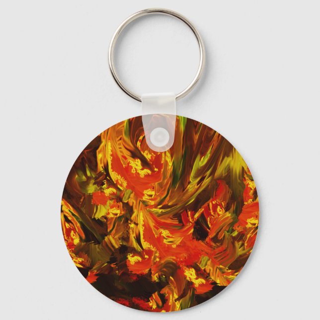 Fantasy Flowers Key Ring (Front)