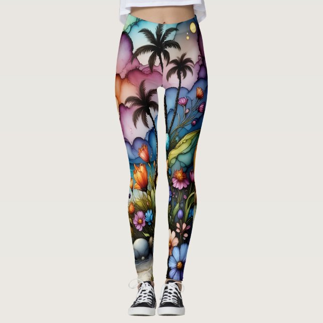 Fantasy Flowers Leggings (Front)