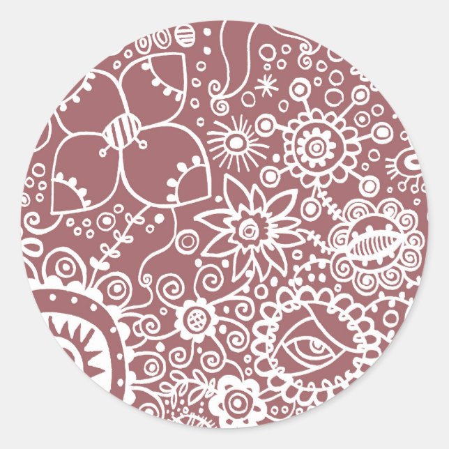 Fantasy Flowers Sticker (Front)
